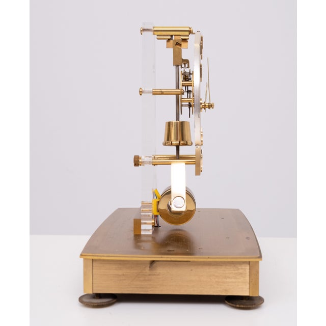 Kundo Brass Electromagnetic Mantel Clock, Germany, 1950s For Sale - Image 6 of 13