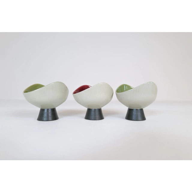 Green Midcentury Modern Bahia Bowls by Carl-Harry Stålhane for Rörstrand Sweden, Set of 3 For Sale - Image 8 of 15
