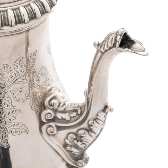 English Georgian Pyriform Sheffield Coffee Pot, C. 1750 For Sale - Image 10 of 13