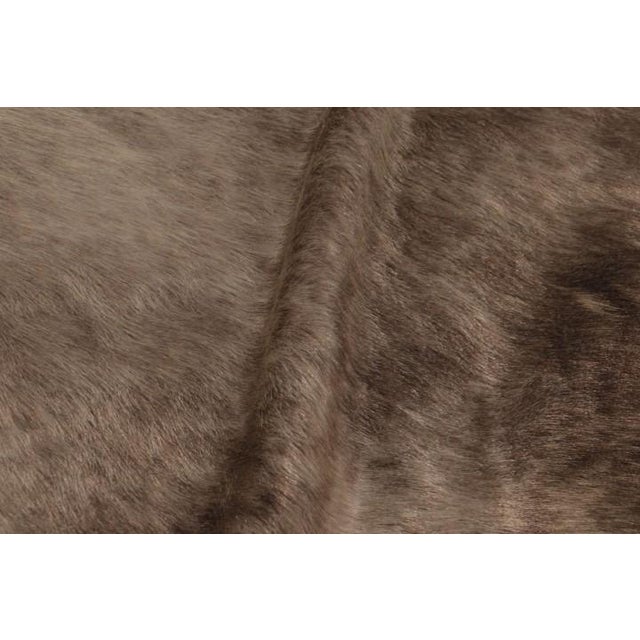 Animal Skin Rug & Kilim’s Large Cowhide Rug in Sheen Beige and Brown Tones For Sale - Image 7 of 9