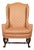 Hickory Chair Queen Anne Style Mahogany Wingback Armchair For Sale
