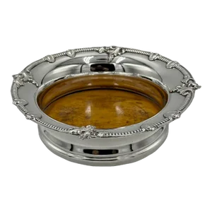 Mid 20th Century Vintage Silver Plated Champagne Bottle Coaster