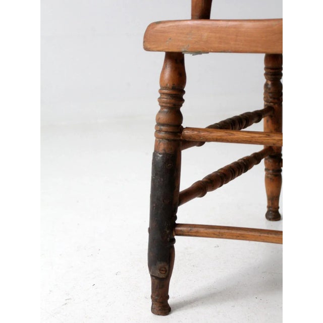 Antique Captain's Chair For Sale - Image 11 of 11