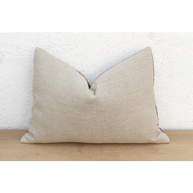 19th Century Juna Star, Antique Phulkari Lumbar Pillow Cover For Sale - Image 5 of 6