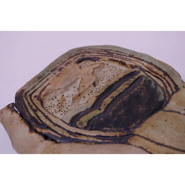 Beige 1974 Studio Stoneware "Bird in Tree" Sculpture Signed Pollack For Sale - Image 8 of 13