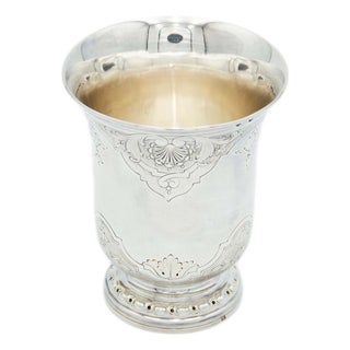 Silver Cup with Floral Motifs For Sale