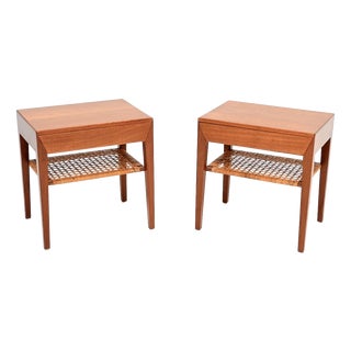 Vintage Danish Teak Side Tables by Severin Hansen for Haslev, 1960s, Set of 2 For Sale