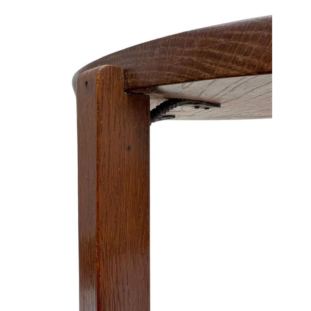 Wood Art Deco Amsterdamse School Oak Side Table, Netherlands, 1920s For Sale - Image 7 of 12