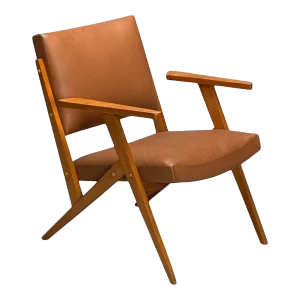 Jose Zanine Caldas, Brazilian Mid-Century Modern, Lounge Chair, Leather, 1950s