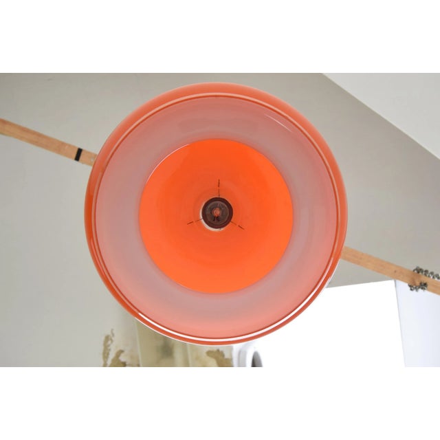 Orange Mid-Century Glass Pendant, 1960s For Sale - Image 8 of 11
