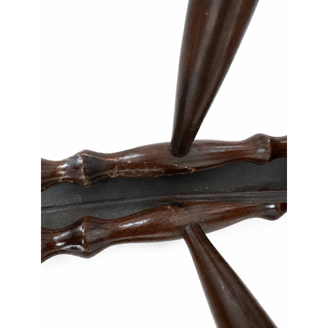 Black Mid-Century Modern Italian Ebonized Wood Folding Accordion Magazine Rack, 1950s For Sale - Image 8 of 10
