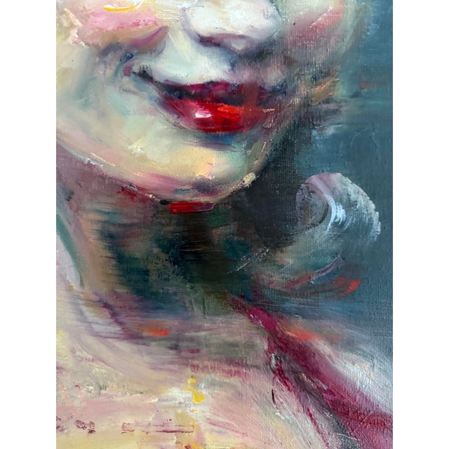 Liubou Sas “Lady Winter “ Original Modern Oil Painting For Sale - Image 9 of 10