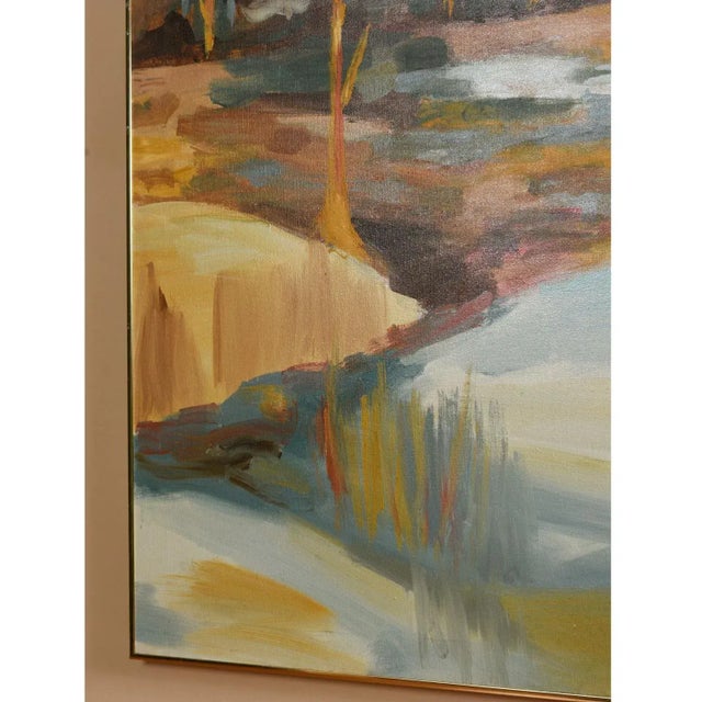Harris Strong Studios Light Blue and Brown Grove Painting by Brent For Sale - Image 9 of 12