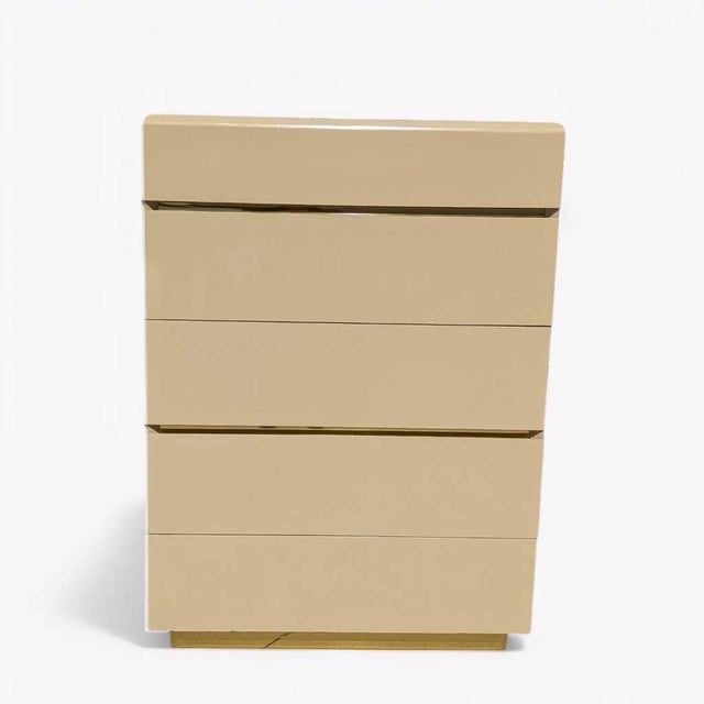 Lane Postmodern Five-Drawer Tallboy Dresser, Mid-Century Modern, Mid-Century For Sale - Image 9 of 14