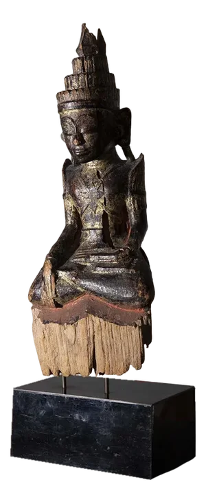 Burmese Artist, Shakyamuni Laos Buddha, 19th Century, Lacquered Wood