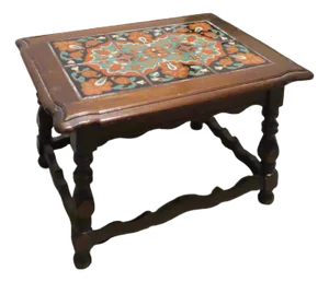 Fabulous Taylor Tilery 1930s Rectangular Arts & Crafts Tile Table Side Table