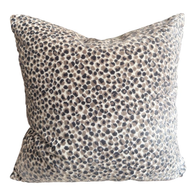 Nancy Corzine Cheetah Cut Velvet Down Pillow For Sale