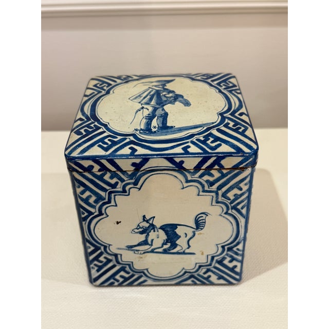 Mid 20th Century Delft Tole Box For Sale - Image 5 of 7