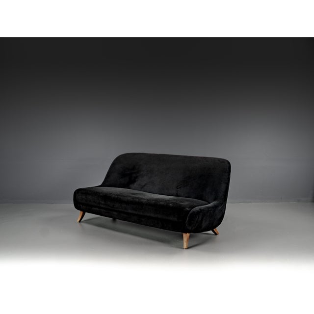 Sofa in Boucle Fabric attributed to Flemming Lassen, 1940s For Sale - Image 11 of 18