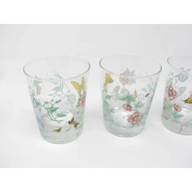 Vintage Lenox Butterfly Meadow Glass Old Fashioned Glasses - 6 Pieces For Sale - Image 9 of 11