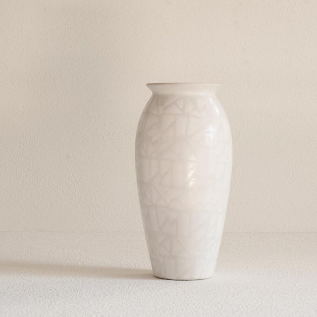 Mid-Century Modern Geometrically Decorated Mid-Century German Studio Pottery Vase, 1970s, 1950s For Sale - Image 3 of 6