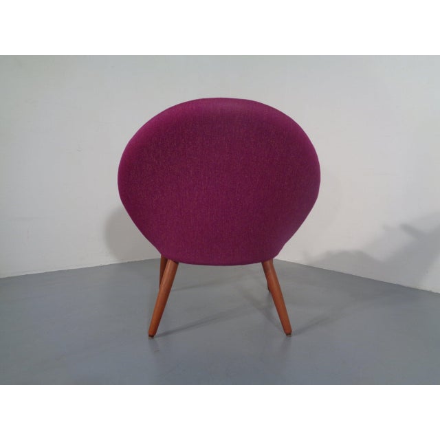 Purple Teak Armchair by Kurt Olsen for Glostrup, Denmark, 1950s For Sale - Image 10 of 18
