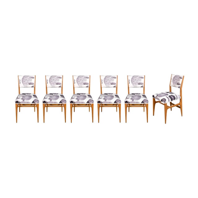 Brown Chairs by Gio Ponti, 1950s, Set of 6 For Sale - Image 8 of 8