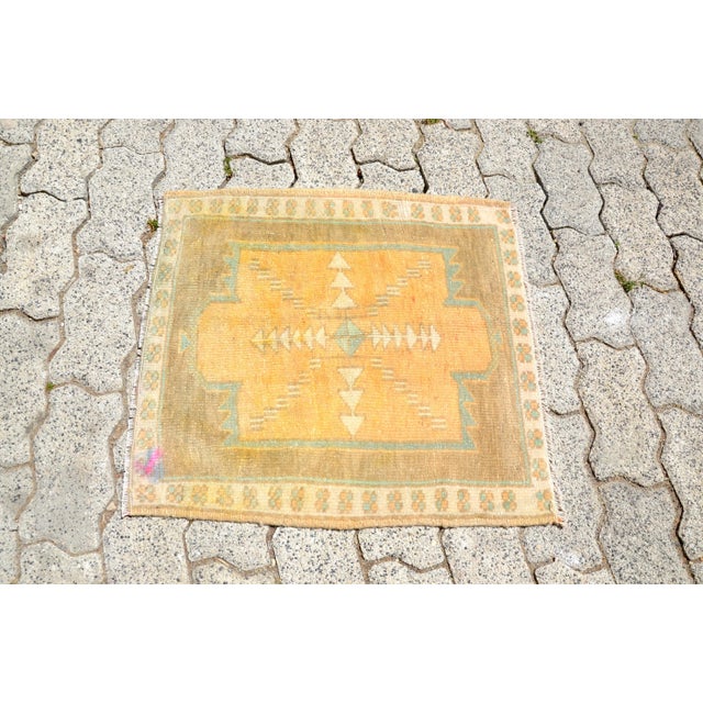 Vintage Camel Oushak Rug For Sale - Image 6 of 6