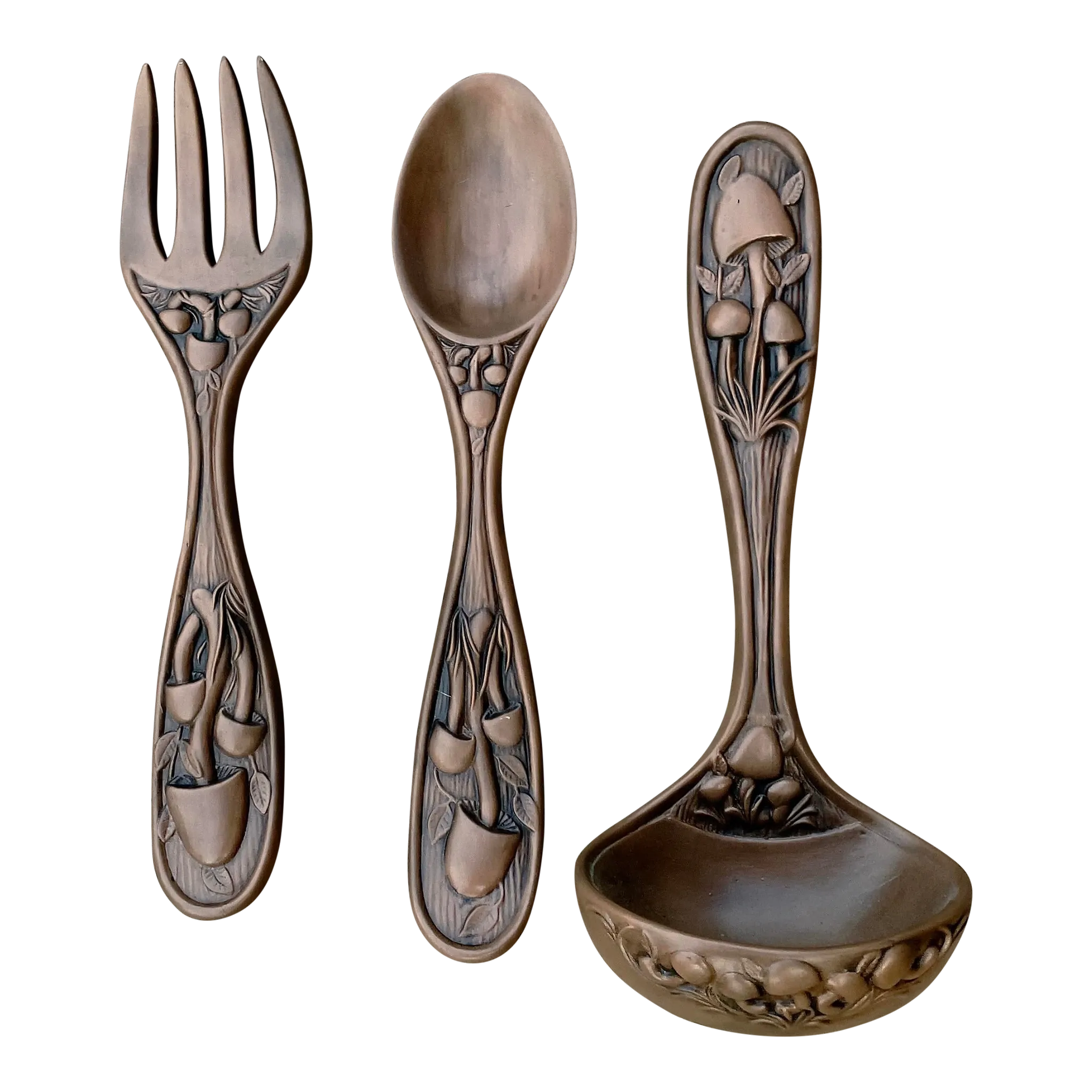 Vintage Arnels Brand Ceramic Wall Hanging Oversized Spoon, Fork
