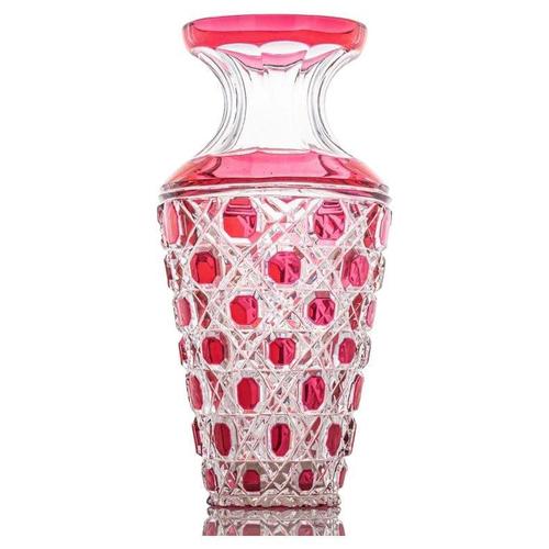 Structured Hibiscus and Clear Crystal Vase from Baccarat, France, 1960s For Sale - Image 11 of 11