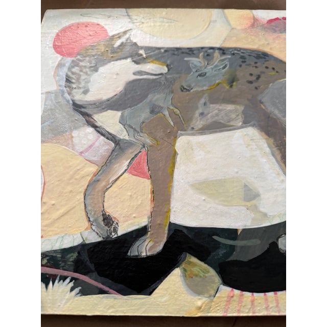 "Belly Full of Ungulates" a Wolf Painting by LWren Walraven For Sale - Image 10 of 10