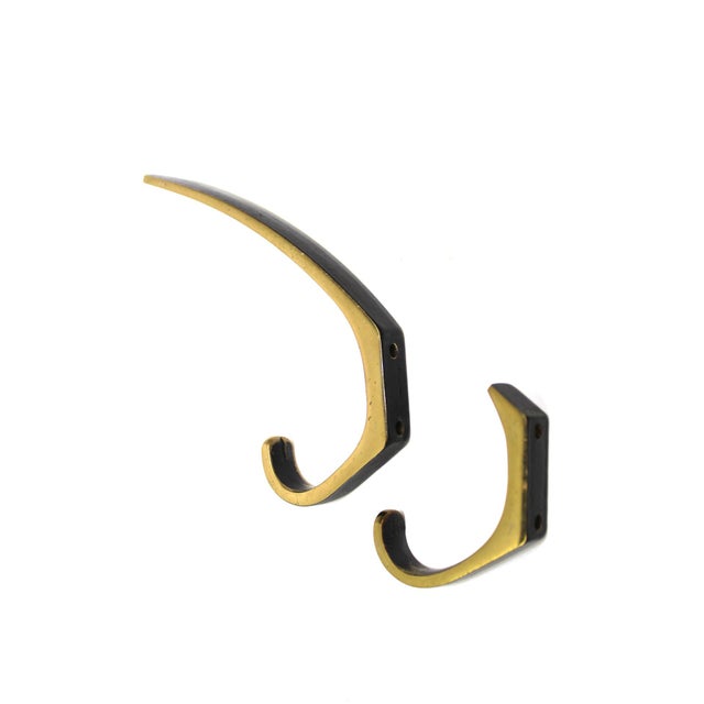 Carl Auböck Brass Hooks in the Style of Carl Auböck, 1950s, Set of 10 For Sale - Image 4 of 10
