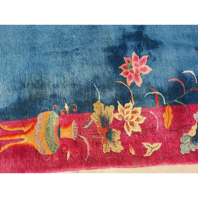 Antique Chinese, Art Deco Rug 10' 0" x 13' 6" For Sale In New York - Image 6 of 6