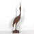 Mid-Century Modern 16” Mid Century Modern Wood Crane Vintage Carved Bird Figurine, Tall Handmade Wooden Sculpture MCM Heron Egret Witco Style For Sale - Image 3 of 12