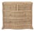 Matthew Izzo Home Celine Four Drawer Woven Rattan Chest With Satin Brass Drawer Pulls and Soft Slide Drawers For Sale