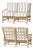 Vintage Persnickety Ladderback Rustic Farmhouse Bench For Sale