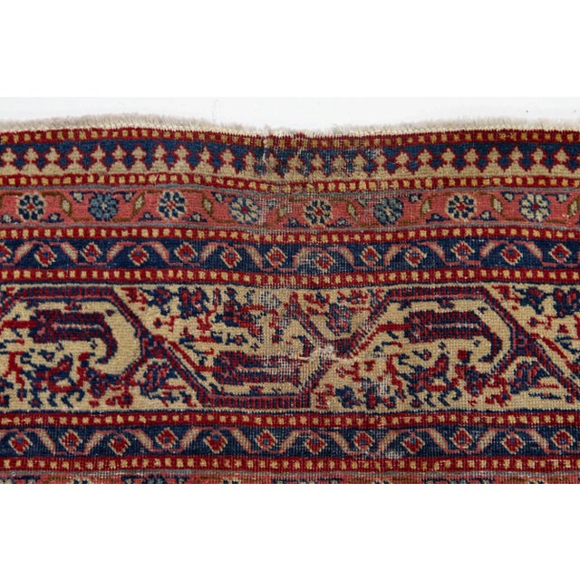 Handmade Antique Tabriz Wool Rug in Tan With Allover Boteh Pattern For Sale - Image 12 of 12