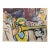 Vintage Mid-Century Jazz Musicians Saxophone Trumpet Expressionist Painting For Sale