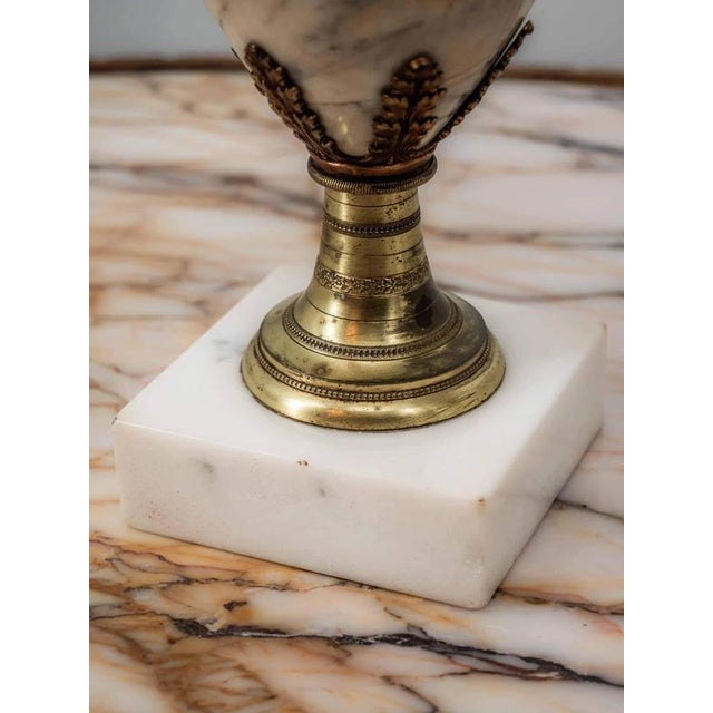 Marble Cassolettes Vases, Set of 2 For Sale - Image 3 of 8