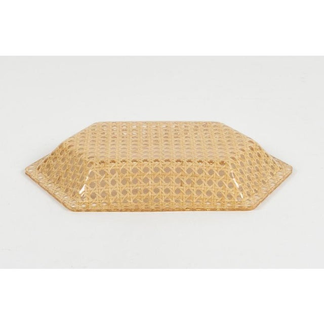 Vide-Poche in Acrylic Glass and Rattan from Christian Dior, 1970s For Sale - Image 11 of 12