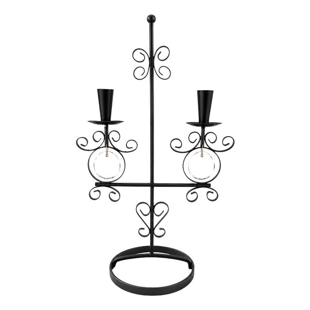 Vintage Swedish Candleholder by Harry N. Boström for Bo Svensk, 1950s For Sale