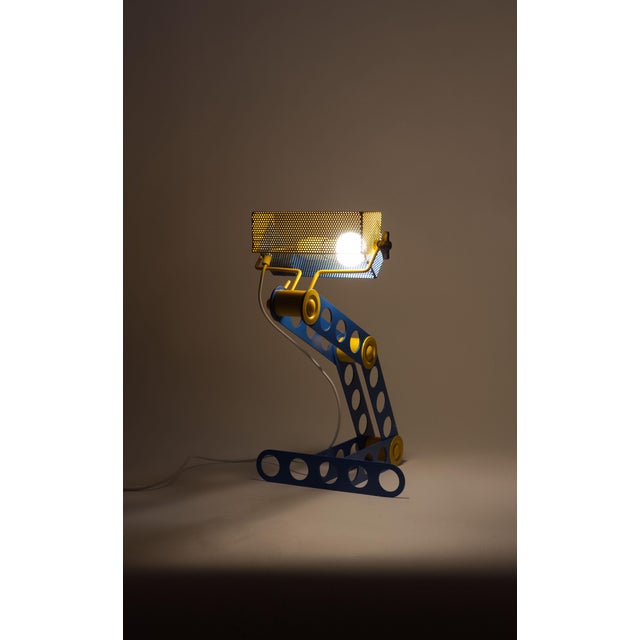Adjustable Meccano Table Lamp by Lisola Che Non Cè, Italy, 1970s For Sale - Image 13 of 17