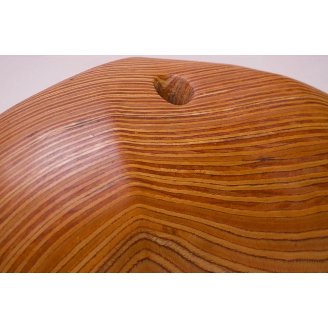 Wood Large Modernist Organic-Form Hardwood Vase by Dick Shanley For Sale - Image 7 of 13