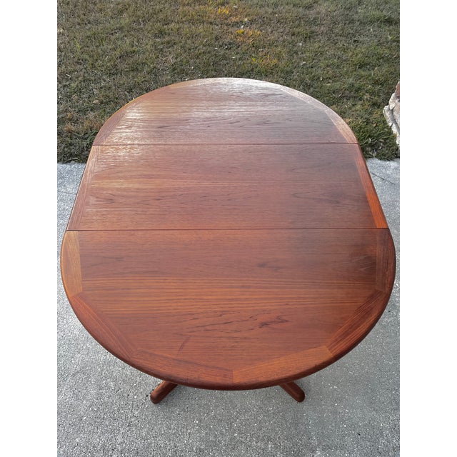 Mid Century Danish Modern Extendable Teak Dining Table | by Sun Cabinet For Sale - Image 10 of 18
