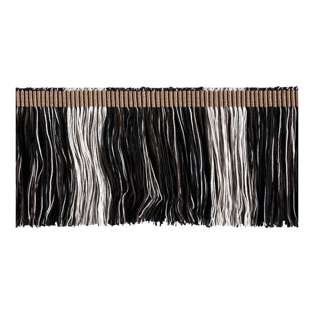 SAMPLE - Schumacher Calcada Fringe In Carbon For Sale