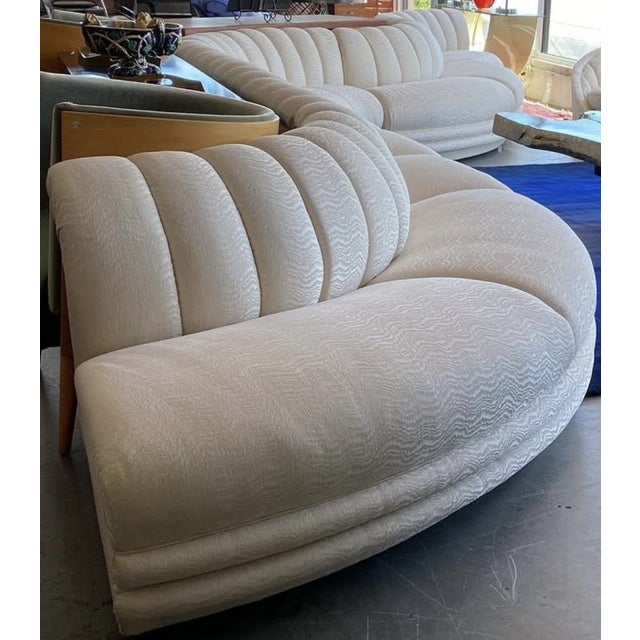 Vintage Bernhardt Postmodern Serpentine Modular Sectional Sofa – 5 Pieces (1991) For Sale In Birmingham - Image 6 of 8
