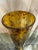 Vintage tortoise shell patterned hand blown glass large vase.