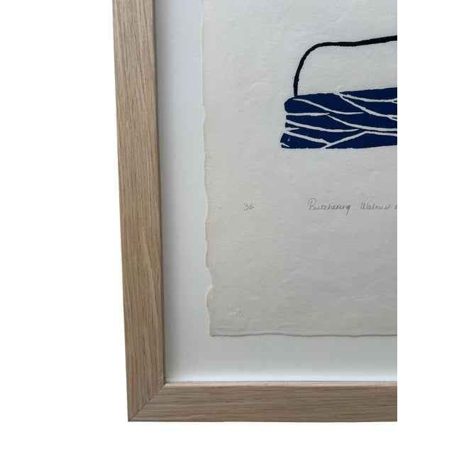 Wood Pitseolak Ashoona "Butchering Walrus on the Floe" 1967 Cape Dorset Inuit Stone Engraving - Limited Edition 36/50 For Sale - Image 7 of 14