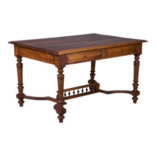 Antique French Henry II Style Walnut Walnut Writing Desk For Sale