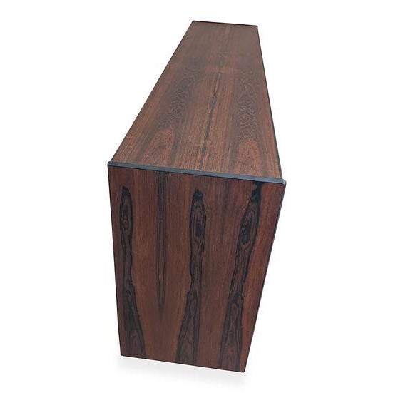 Brown 1950s Rosewood Credenza w Dry Bar Borge Sindahl For P. Westergaard, Attributed For Sale - Image 8 of 8